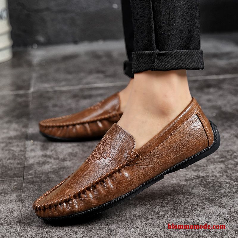 Loafers Skor Köra Bil Båtskor Casual Loafer Trend Höst Herr Grå