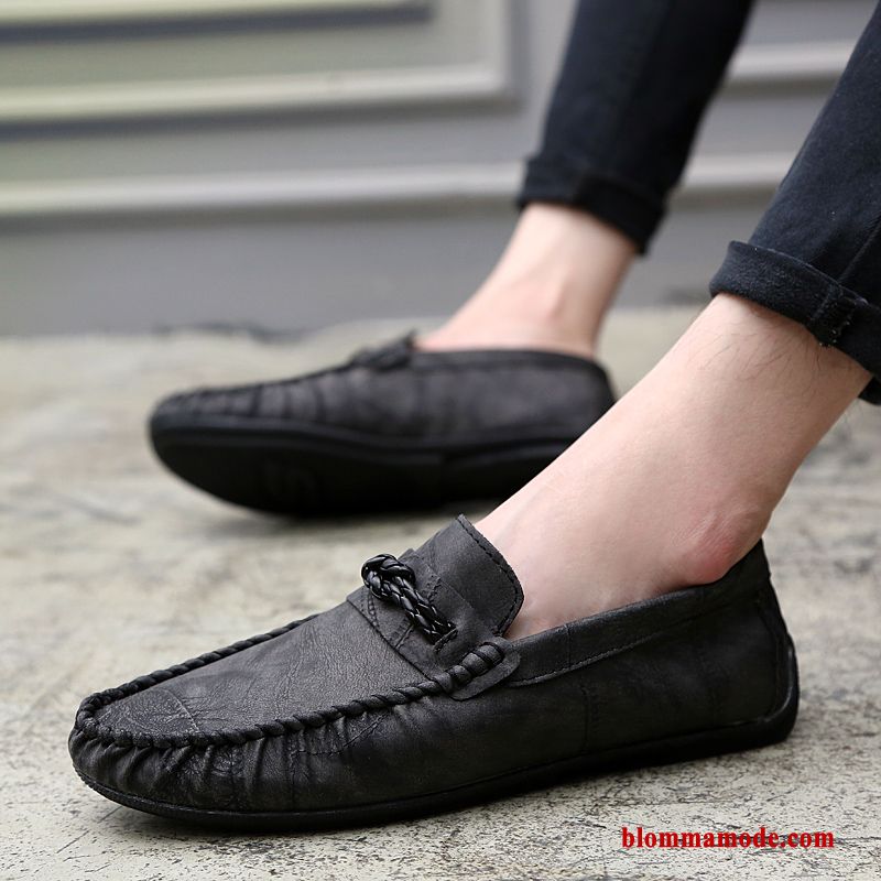 Loafers Trend Höst Slip On Loafer Herr Skor Båtskor Köra Bil Khaki