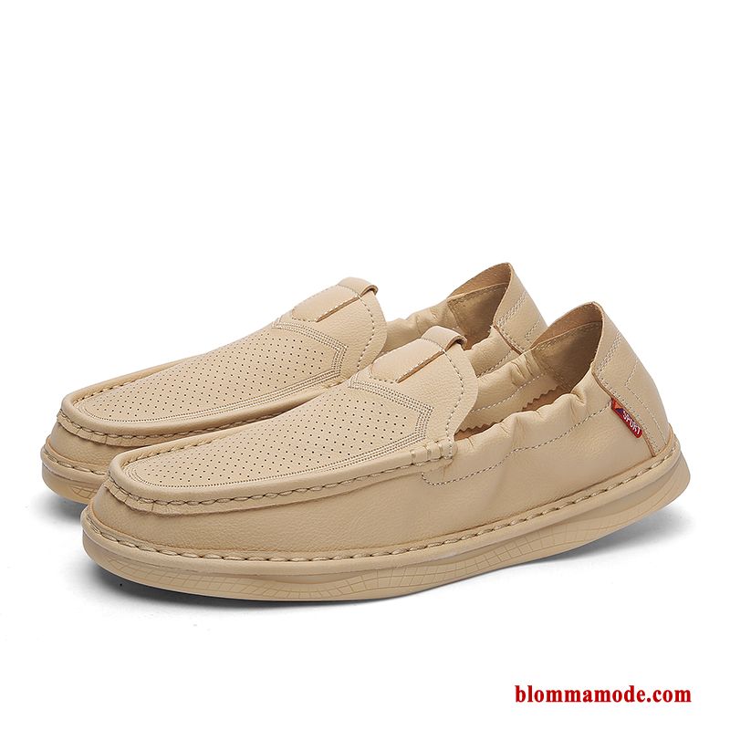 Loafers Trend Slip On Allt Matchar Läderskor British Herr Båtskor Sommar Blå