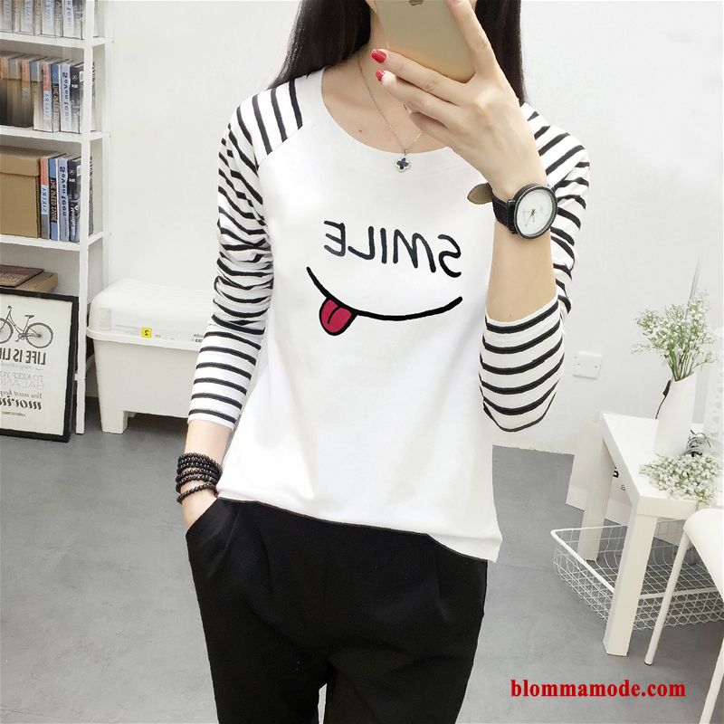 Långärmad T-shirt Höst Student Toppar Leggings Lösa Dam Ny