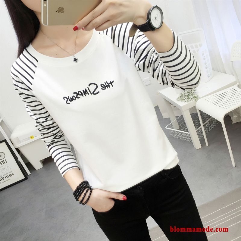 Långärmad T-shirt Höst Student Toppar Leggings Lösa Dam Ny