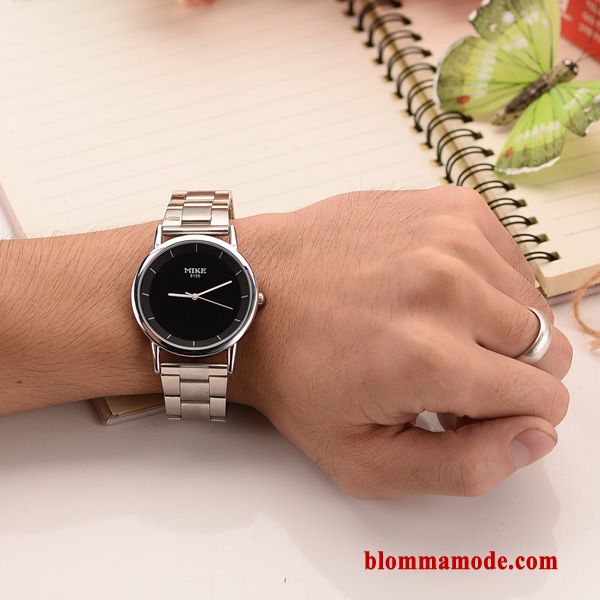 Mode Armbandsur Par Retro Trend Herr Student Dam Silver