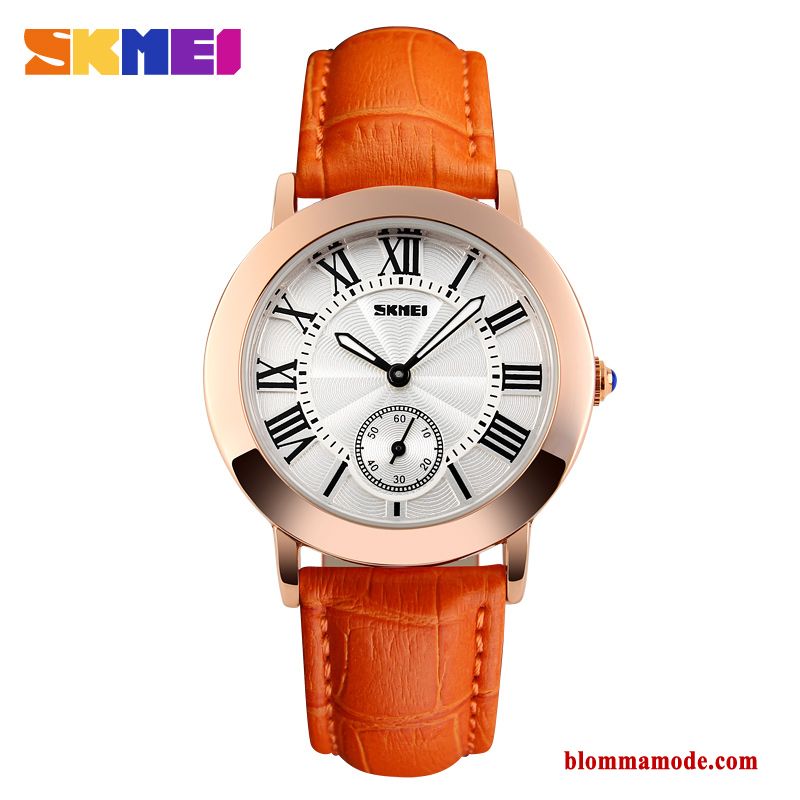 Mode Personlighet Dam Elegant Student Vattentät Klassisk Armbandsur Orange