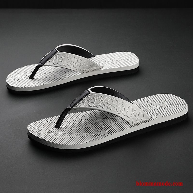 Mode Sommar Herr Tofflor 2019 Flip Flops Personlighet Glidskydds Svart