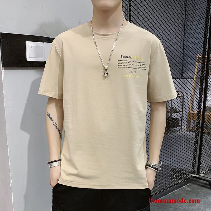 Par T-shirt Kortärmad Slim Fit Vit Sommar Halv Ärm Trend Varumärke Herr