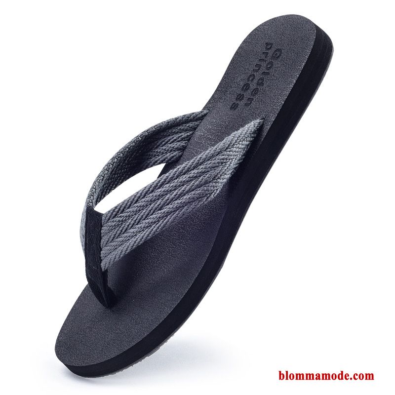 Personlighet Stranden Skor Tofflor Herr 2018 Flip Flops Trend Röd