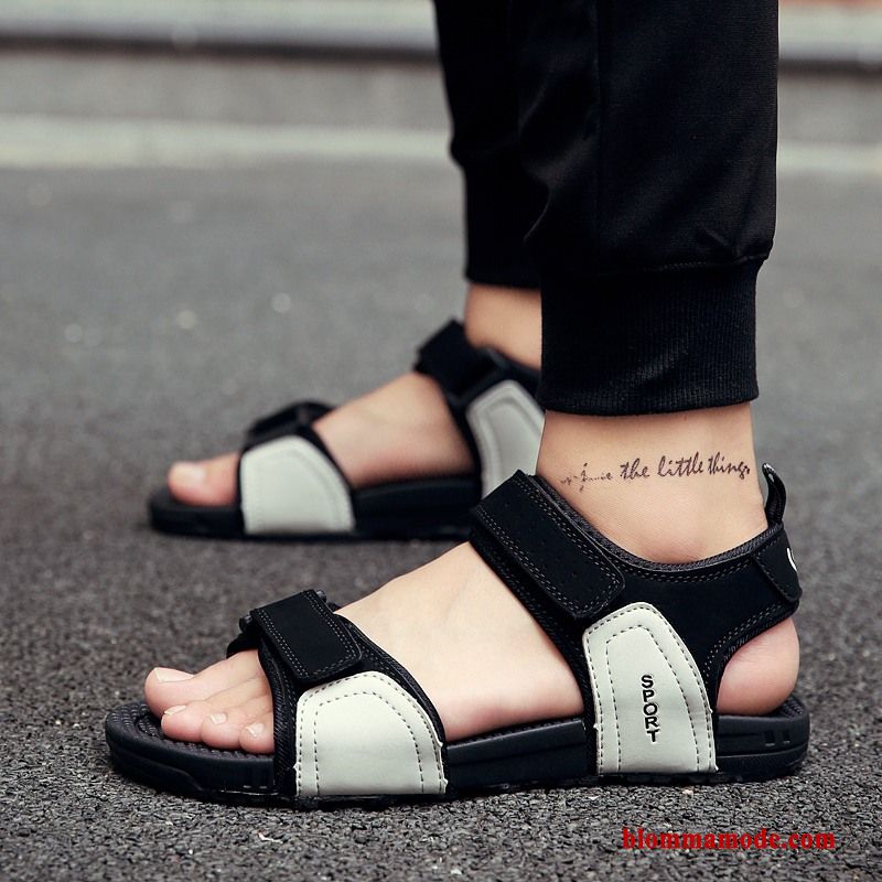 Sandaler Casual Herr Stranden Sommar Rom Skor Tofflor Sport Svart