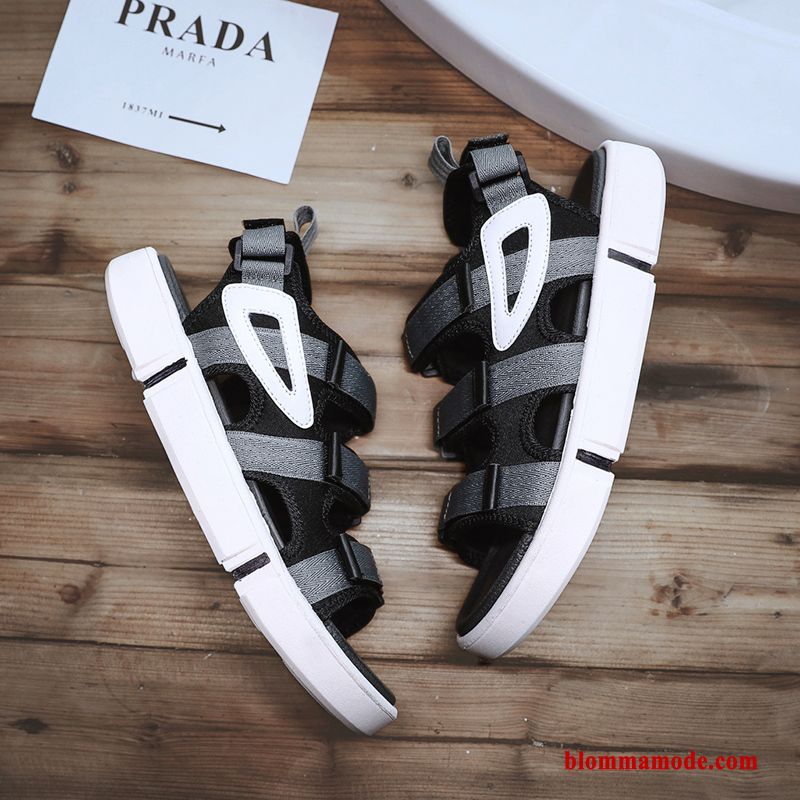 Sandaler Glidskydds Casual Trend Skor Tofflor Stranden Sommar Herr Röd Svart