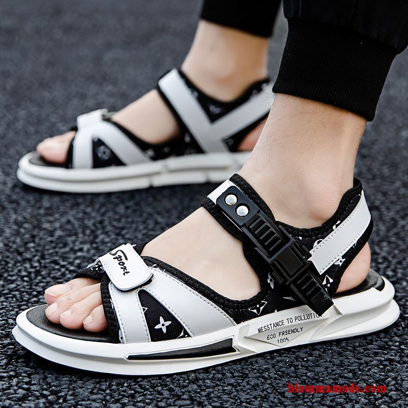 Sandaler Glidskydds Mode Sommar Ytterkläder Trend Personlighet Utomhus Herr Svart