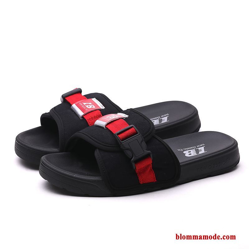 Sandaler Personlighet Trend Par Flip Flops Skor Sommar Tofflor Herr Röd