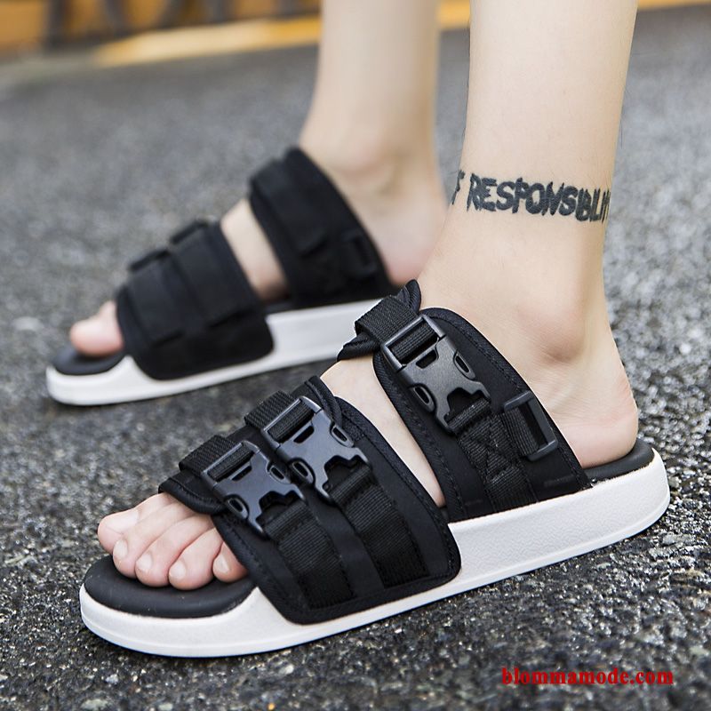 Sandaler Tofflor Sommar Herr Utomhus Stranden Trend 2018 Svart
