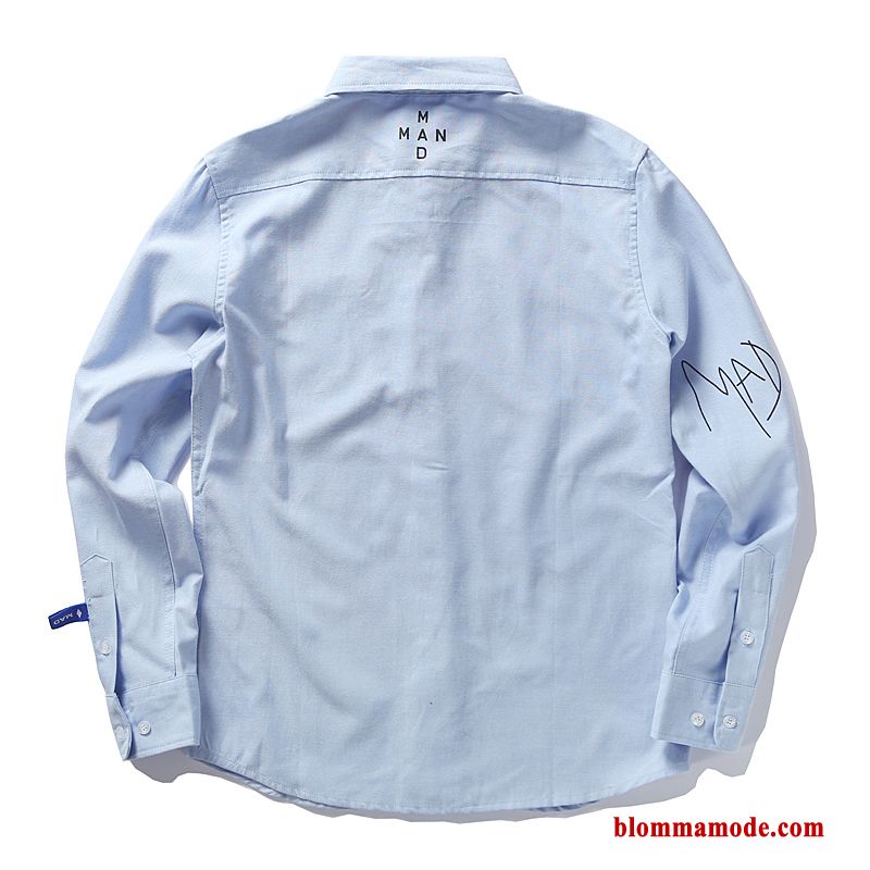 Skjorta Långärmad Trend Varumärke Bovini Herr Slim Fit Blå