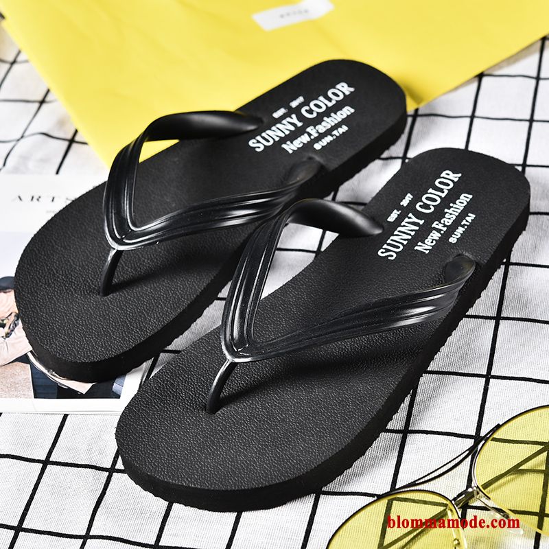 Skor Herr Stranden Tofflor Sandaler Trend Sommar Flip Flops Röd