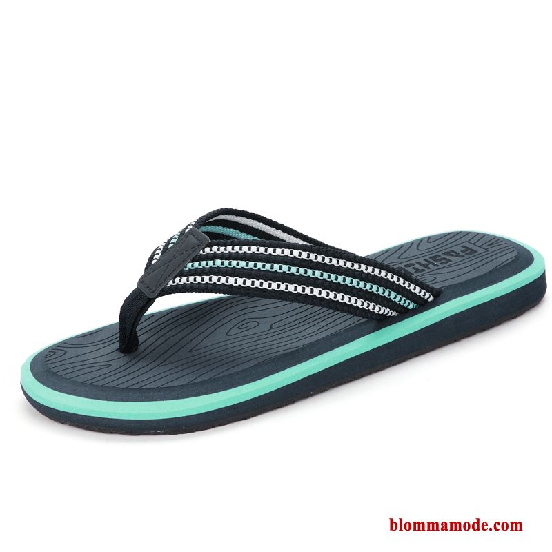 Sommar Flip Flops Herr Trend Stor Storlek Stranden Brun Tofflor