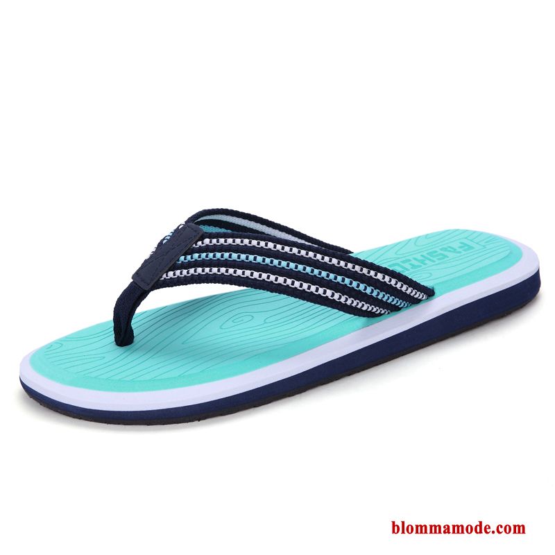 Sommar Flip Flops Herr Trend Stor Storlek Stranden Brun Tofflor