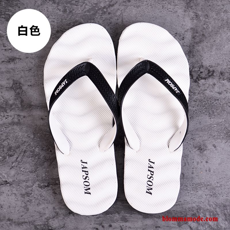 Student Tofflor Trend Glidskydds Flip Flops Sommar Herr Casual Vit