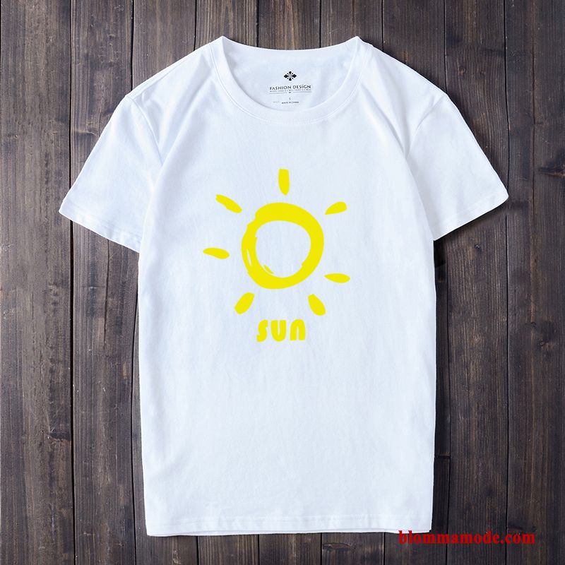 Svart Toppar Sommar T-shirt 2018 Trend Halv Ärm Herr