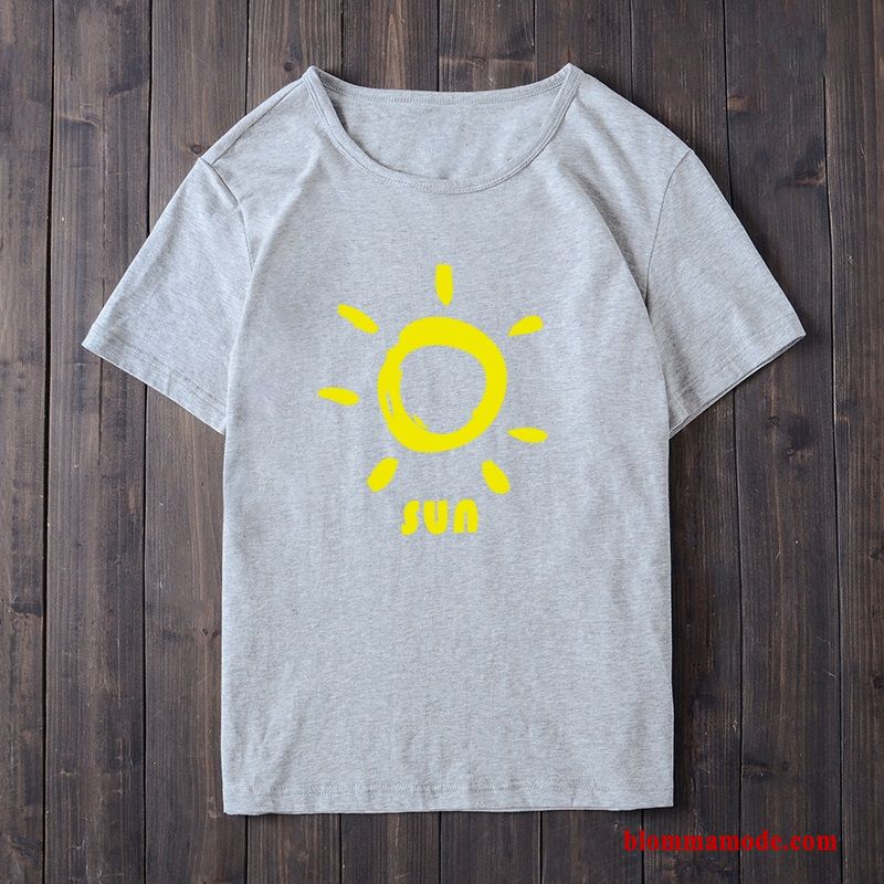 Svart Toppar Sommar T-shirt 2018 Trend Halv Ärm Herr