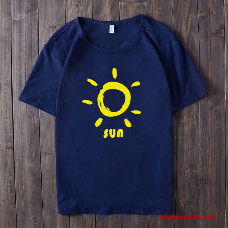 Svart Toppar Sommar T-shirt 2018 Trend Halv Ärm Herr