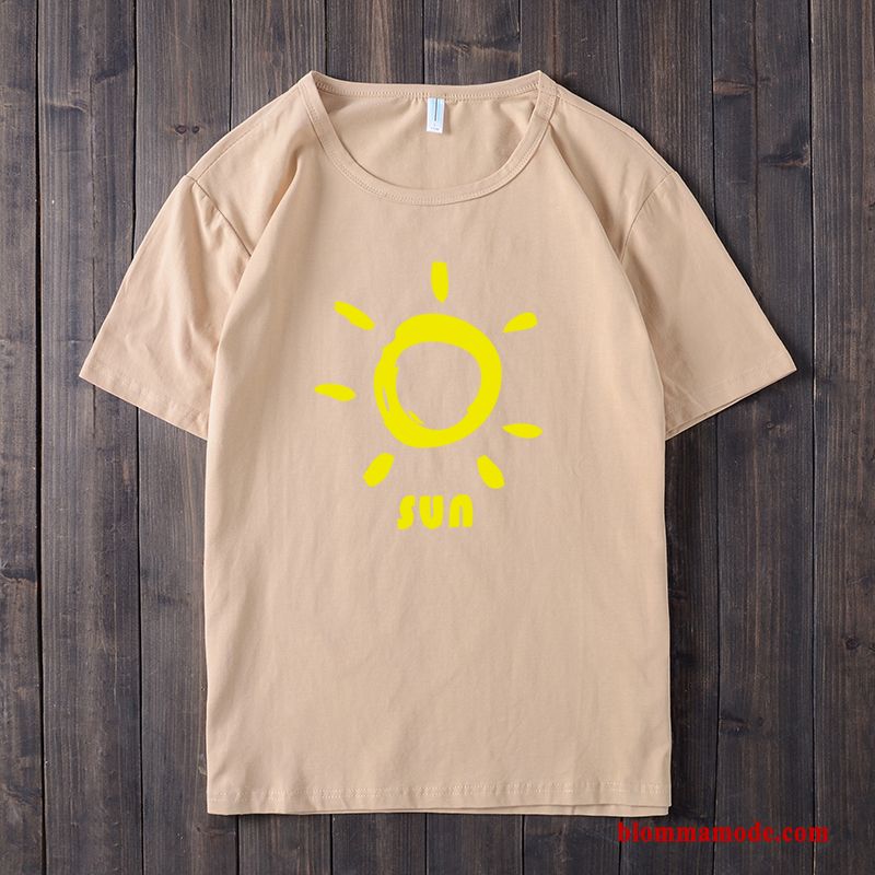 Svart Toppar Sommar T-shirt 2018 Trend Halv Ärm Herr