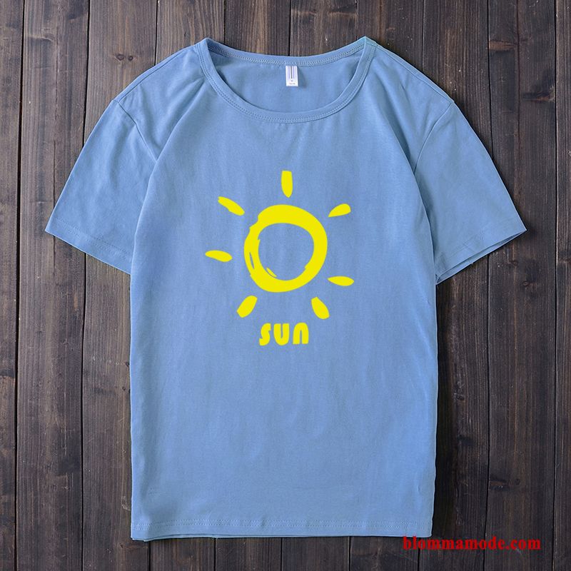 Svart Toppar Sommar T-shirt 2018 Trend Halv Ärm Herr