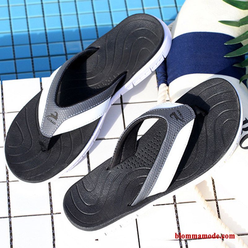 Tofflor Brun Ytterkläder Flip Flops Herr Mode Mjuka Sommar Glidskydds