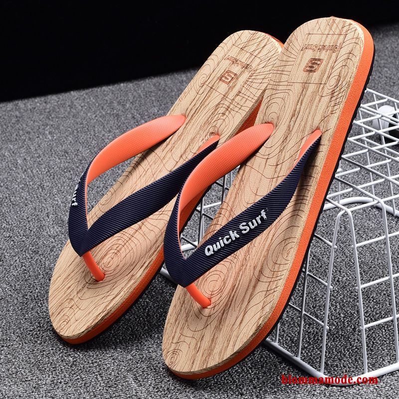 Tofflor Flip Flops Herr Trend Fluo Trä Skor 2018 Glidskydds Grön