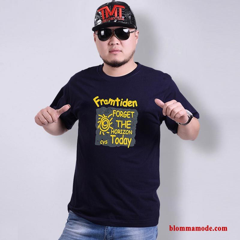 Toppar Halv Ärm T-shirt Blå Super Herr Kortärmad Feta