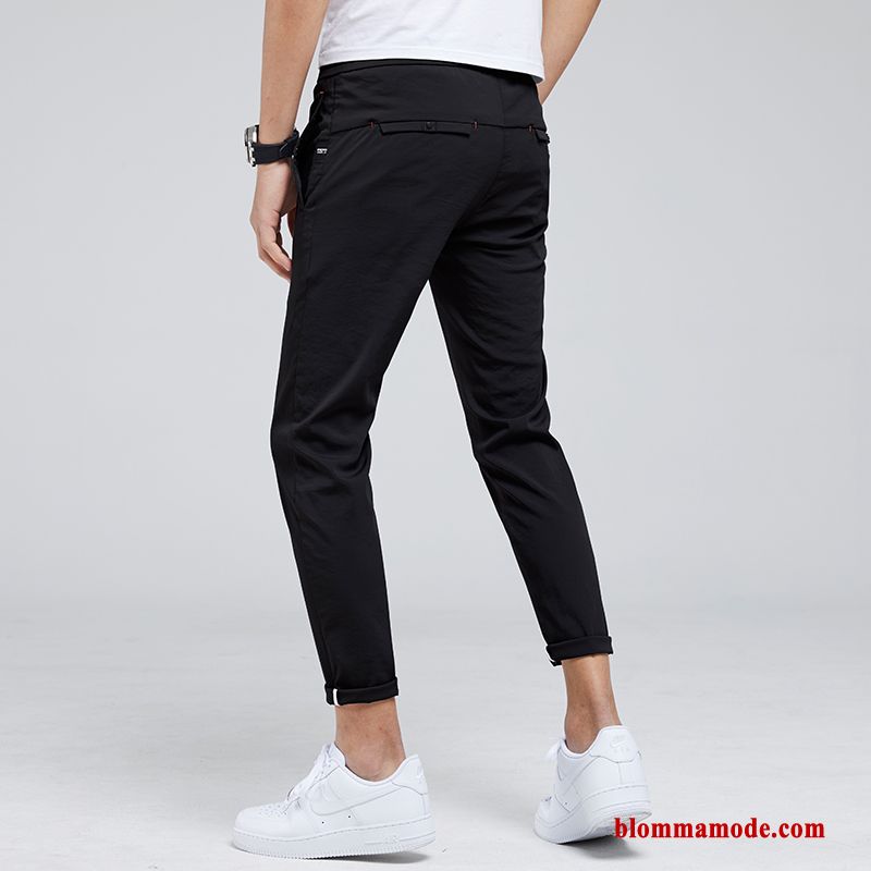 Trend Casual Byxor Slim Fit Kaki Herr Lösa Super Sommar