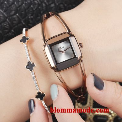 Trend Dam Mode 2018 Enkel Ny Vattentät Armbandsur Vit Guld Beige Silver