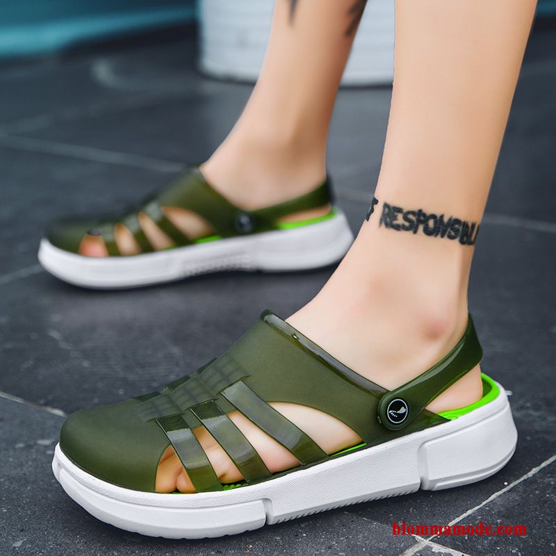Trend Utomhus Stranden Skor Ytterkläder Tofflor Herr Sandaler Grön