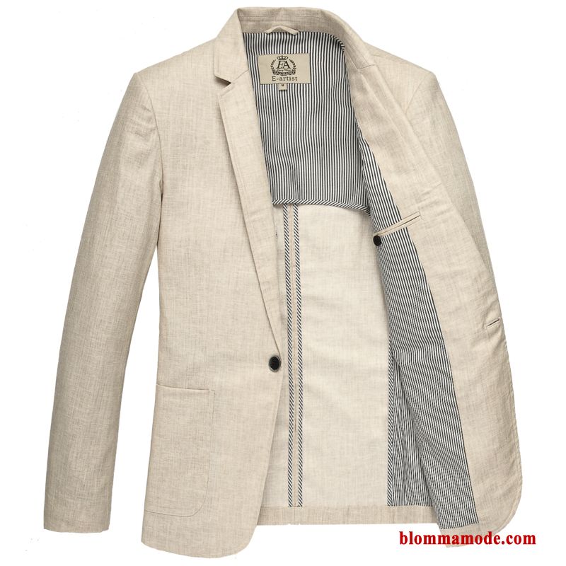 Tunn En Knapp Casual Fett Stora Storlekar Kappor Rockar Slim Fit Blazer Herr