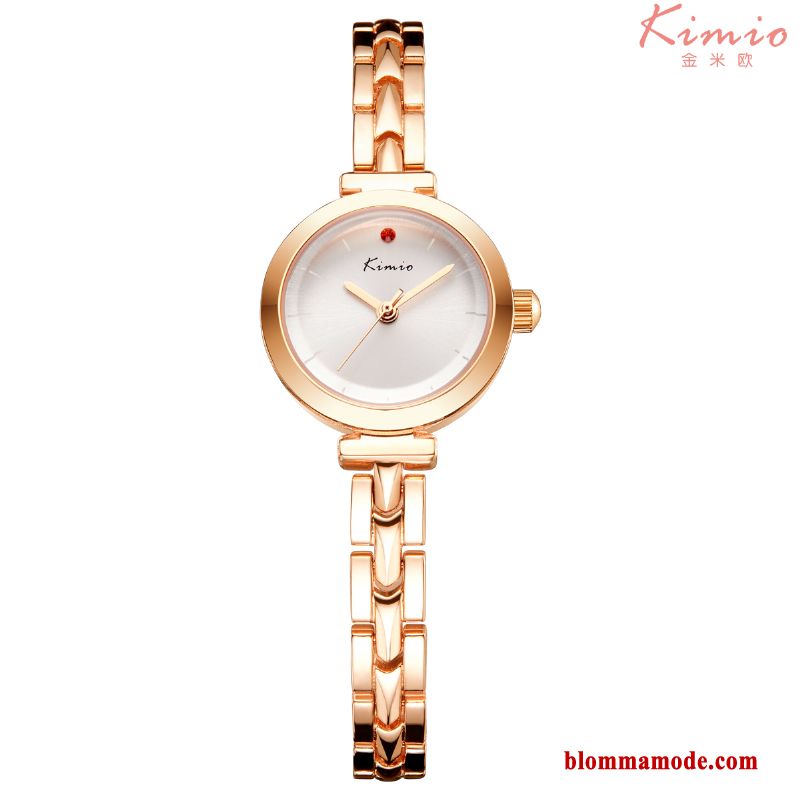 Vattentät Student Kyla Liten Dam Armbandsur Elegant Casual Guld Beige