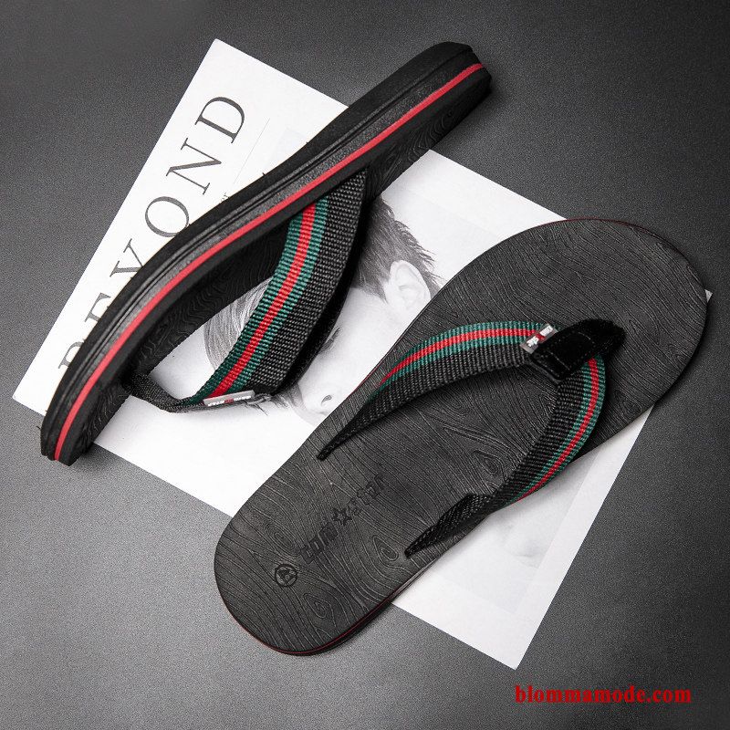 Ytterkläder Sommar Utomhus Herr Flip Flops Tofflor Glidskydds Mode Cyan