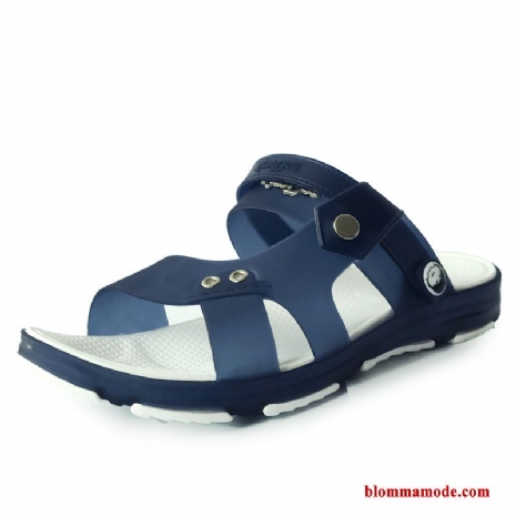 2018 Sandaler Herr Tofflor Flip Flops Sommar Student Köra Bil Blå