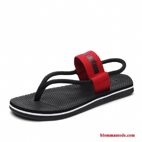 2019 Personlighet Ytterkläder Flip Flops Stranden Tofflor Glidskydds Trend Herr Svart