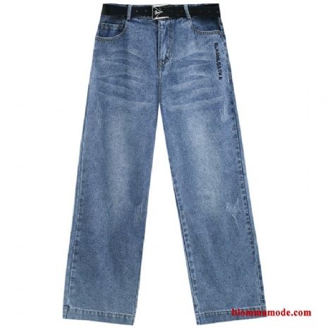 Casual Elegant Hög Midja Lösa Mode 2019 Jeans Dam