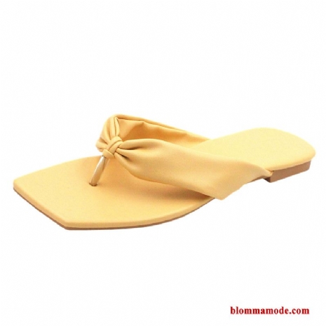 Flip Flops Dam Sommar Tofflor 2019 Casual Ytterkläder Platta Gul