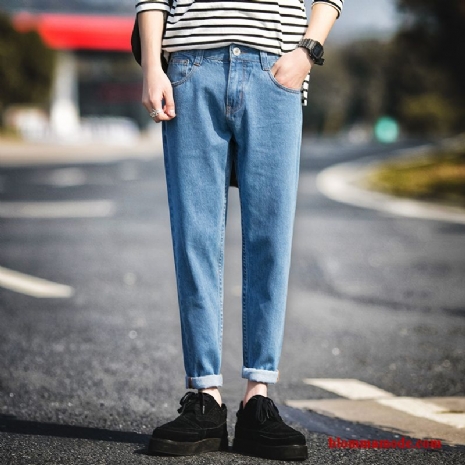 Herr Jeans Casual Liten Tunn Slim Fit Byxor Adolescens Till