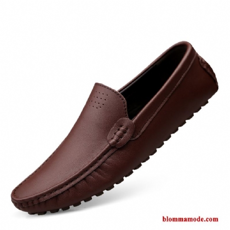 Herr Loafers Skor Casual Andningsbar Sommar Läderskor 2019 Trend Båtskor