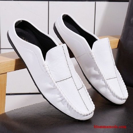 Herr Loafers Trend Sommar Skor Andningsbar Personlighet Loafer 2019 Båtskor Vit