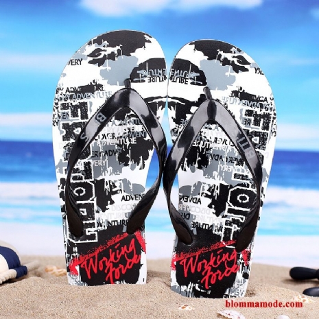 Herr Sommar Flip Flops Stranden Färg Skor Casual Tofflor Glidskydds