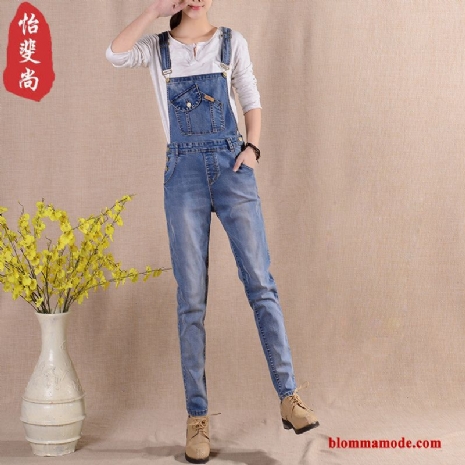 Hängselbyxor Lösa Hängsel Sommar Höst Student Denim Dam Jumpsuit