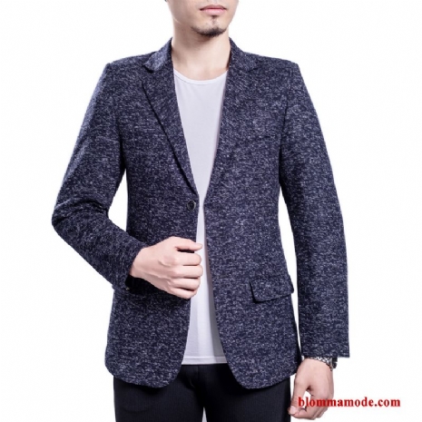 Höst Herr Medelåldern Kavaj Blazer Slim Fit Casual Tunn