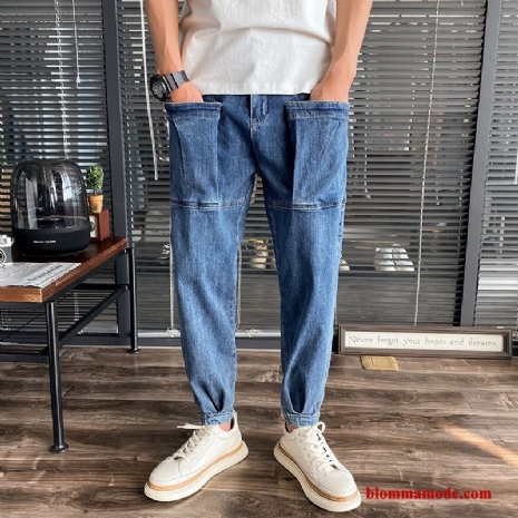 Jeans Herr Harlan Trend Slim Fit Lösa Trend Varumärke Casual Sommar