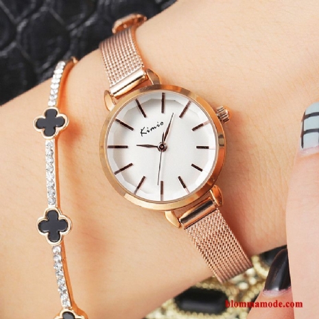 Kedja Mode Enkel Armbandsur Student Trend Dam Liten Guld Beige