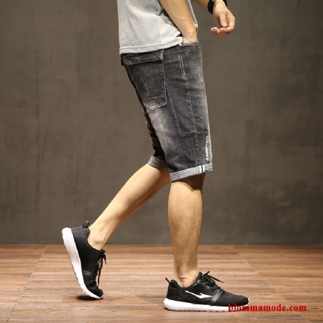 Kortbyxor Jeans Shorts Herr Stretch Tunn Rakt Trend