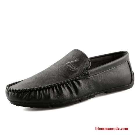 Loafers Båtskor Glidskydds Köra Bil Personlighet Höst Slip On Trend Casual Herr Svart