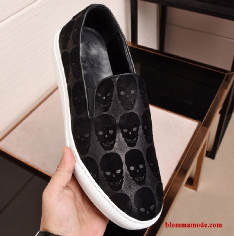 Loafers Europa Herr Trend Slip On Ungdom Allt Matchar Sommar Casual Svart