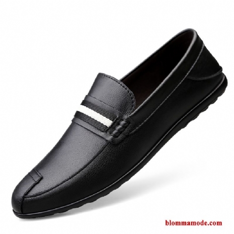 Loafers Läderskor Personlighet Trend Andningsbar Loafer Båtskor 2019 Casual Herr Svart